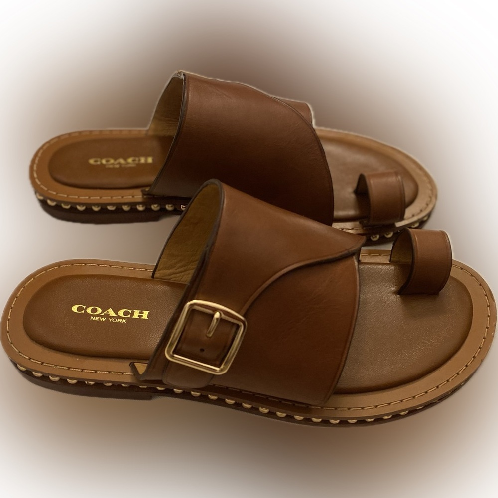 Women’s Leather Coach Alexa Sandals sz 8.5